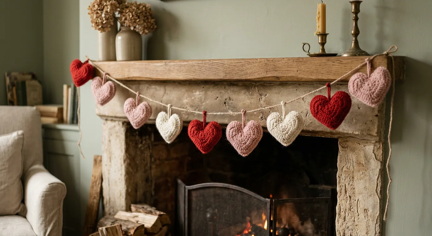 Amour Heart Garland — handmade valentine's collection