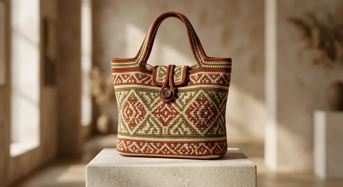 Fresque Tapestry Bag — handmade statement bags