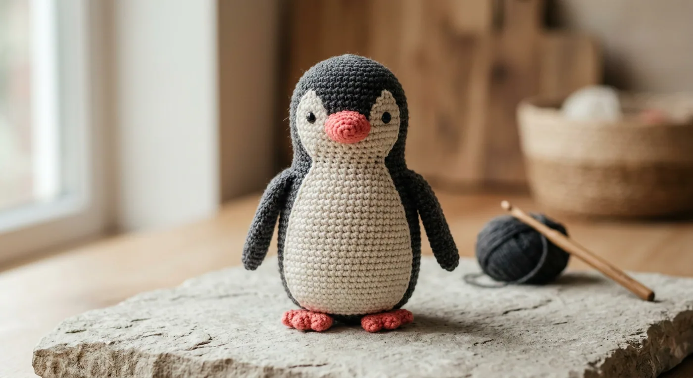 Pebble the Penguin — handmade animals