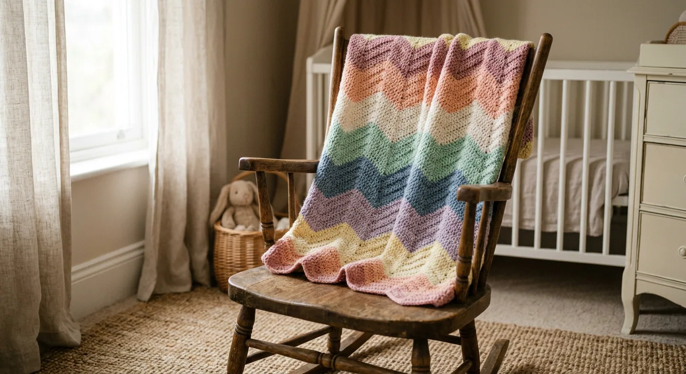 Rainbow Ripple Baby Blanket — handmade baby blankets