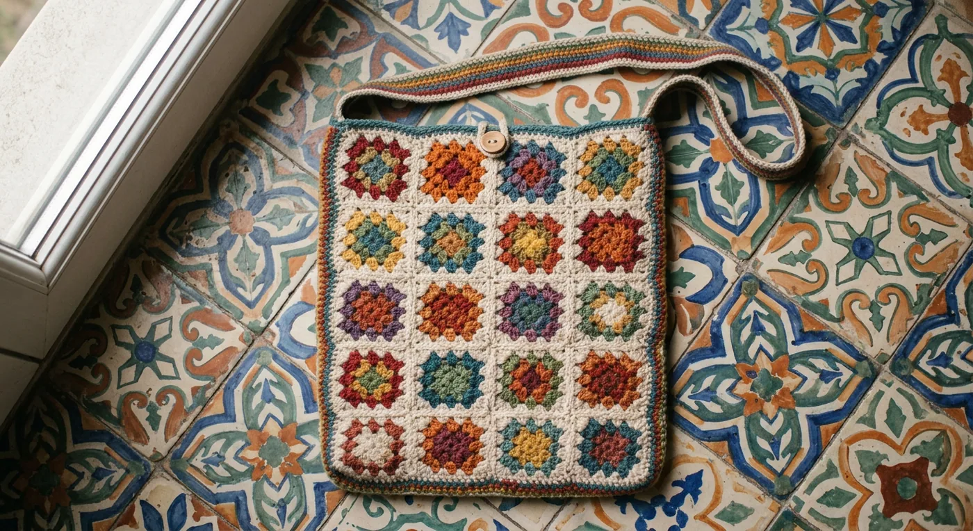 Granny Square Patchwork Bag — handmade bags