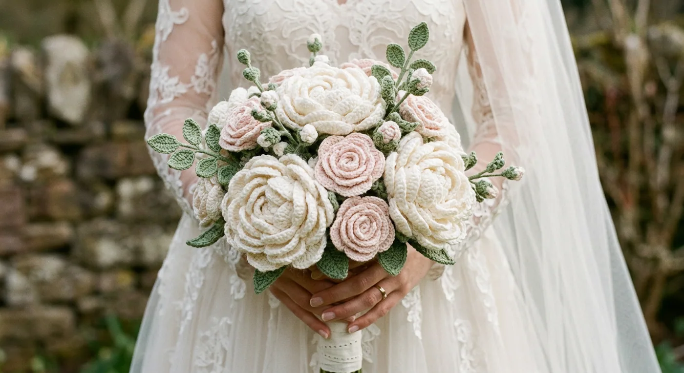 Customer photo of Bridal bouquet — ivory & blush shared by Amelia R.