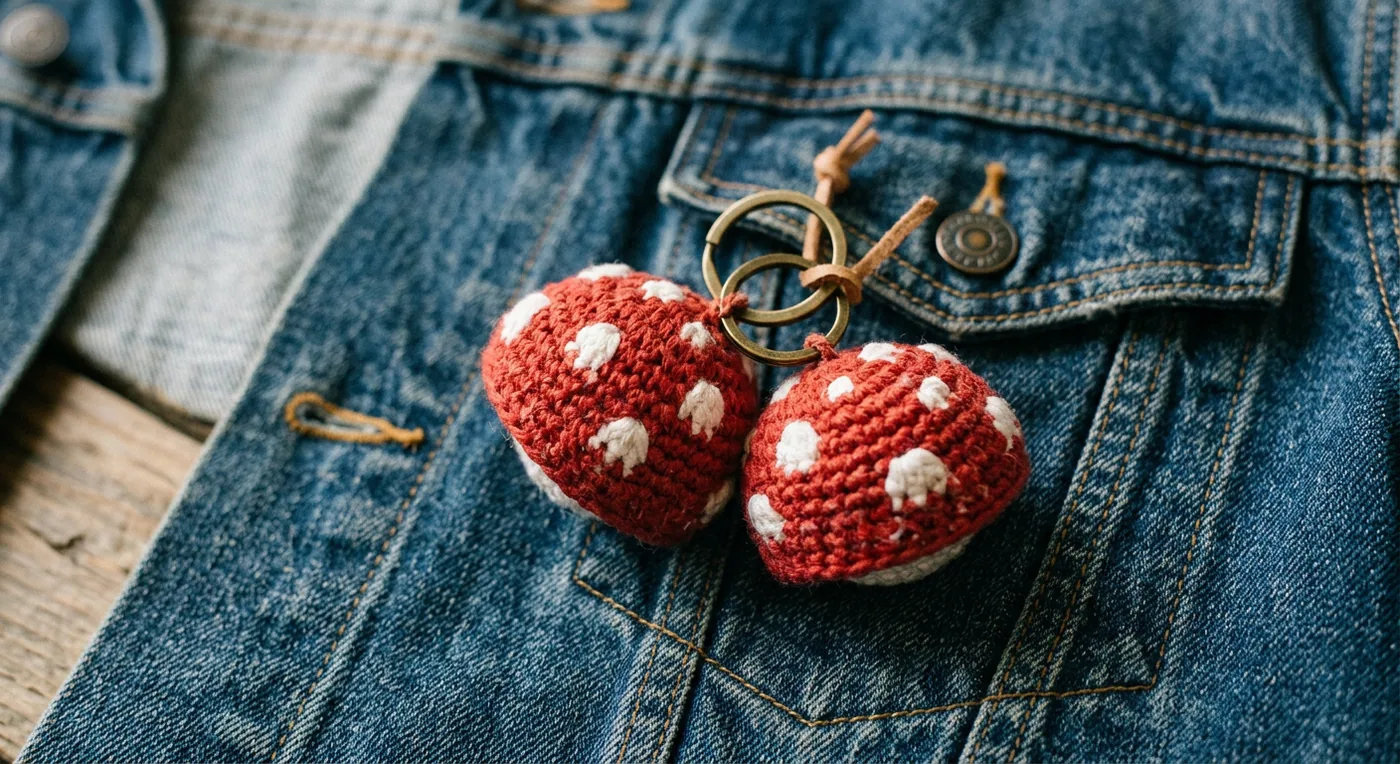 Mushroom Charm Set — handmade keychains