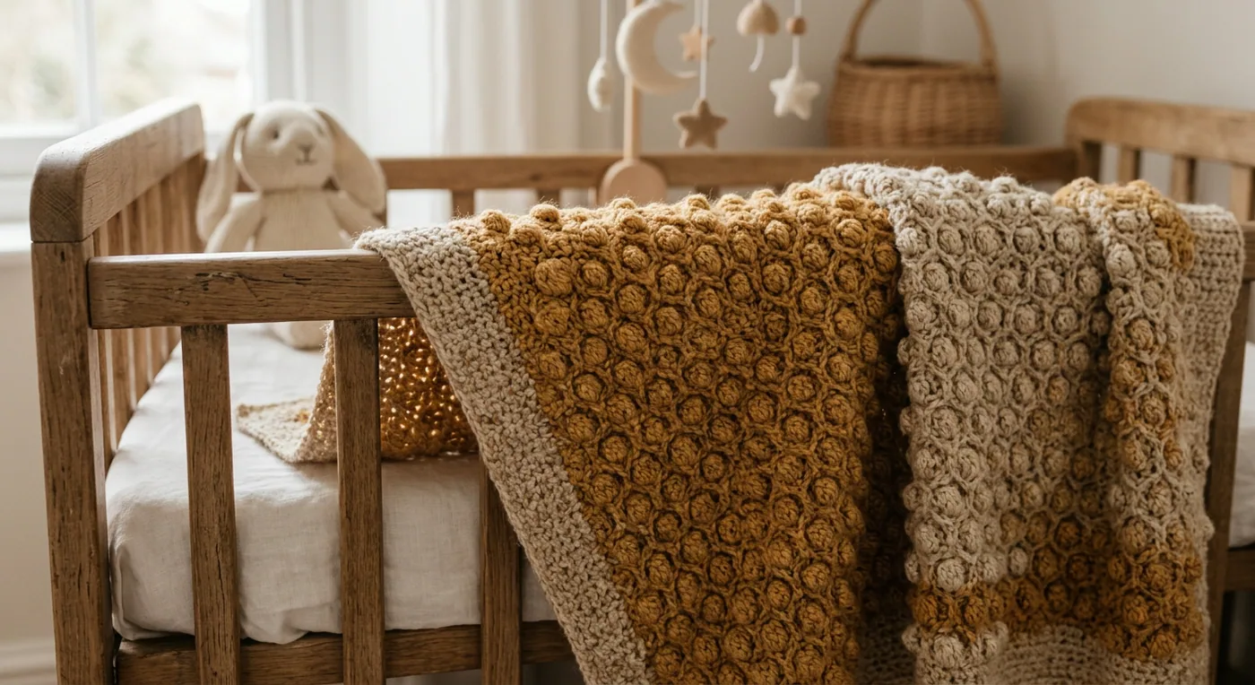 Honeycomb Cot Blanket — handmade baby blankets