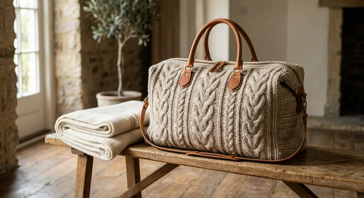 Voyage Cable Weekender — handmade travel bags