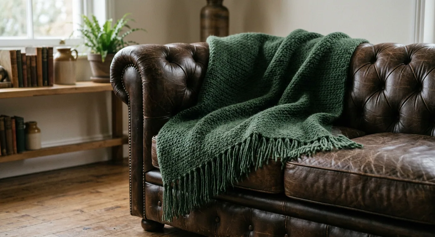 Moss Stitch Sofa Throw — handmade blankets