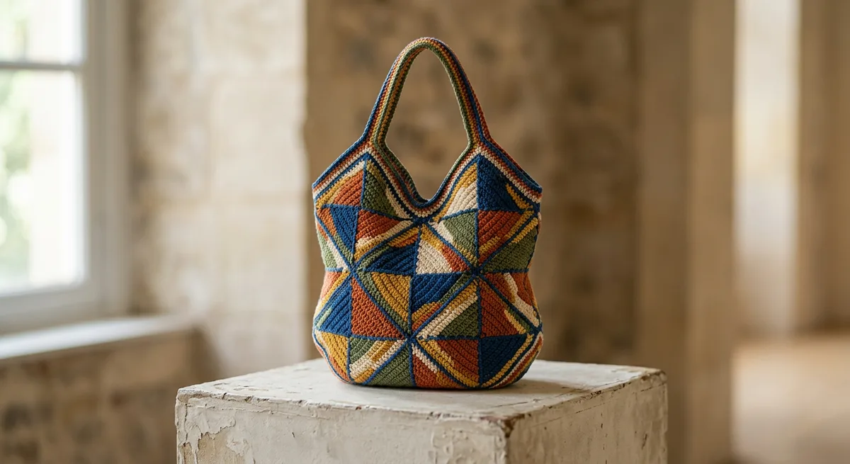 Vitrail Intarsia Bag — handmade statement bags