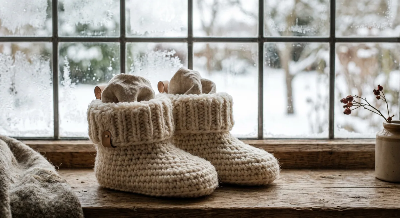 Winter Bootie Boots — handmade baby shoes