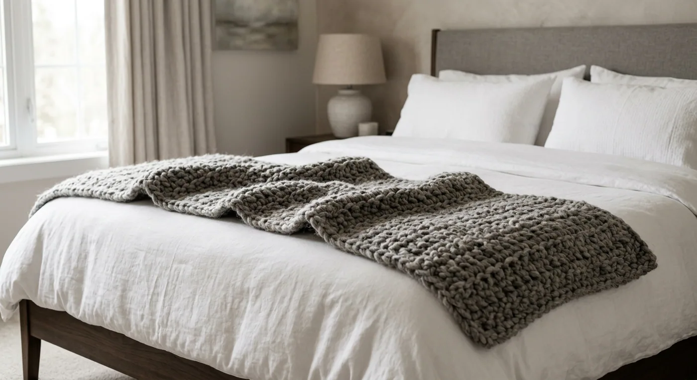 Chunky Merino Bed Runner — handmade blankets