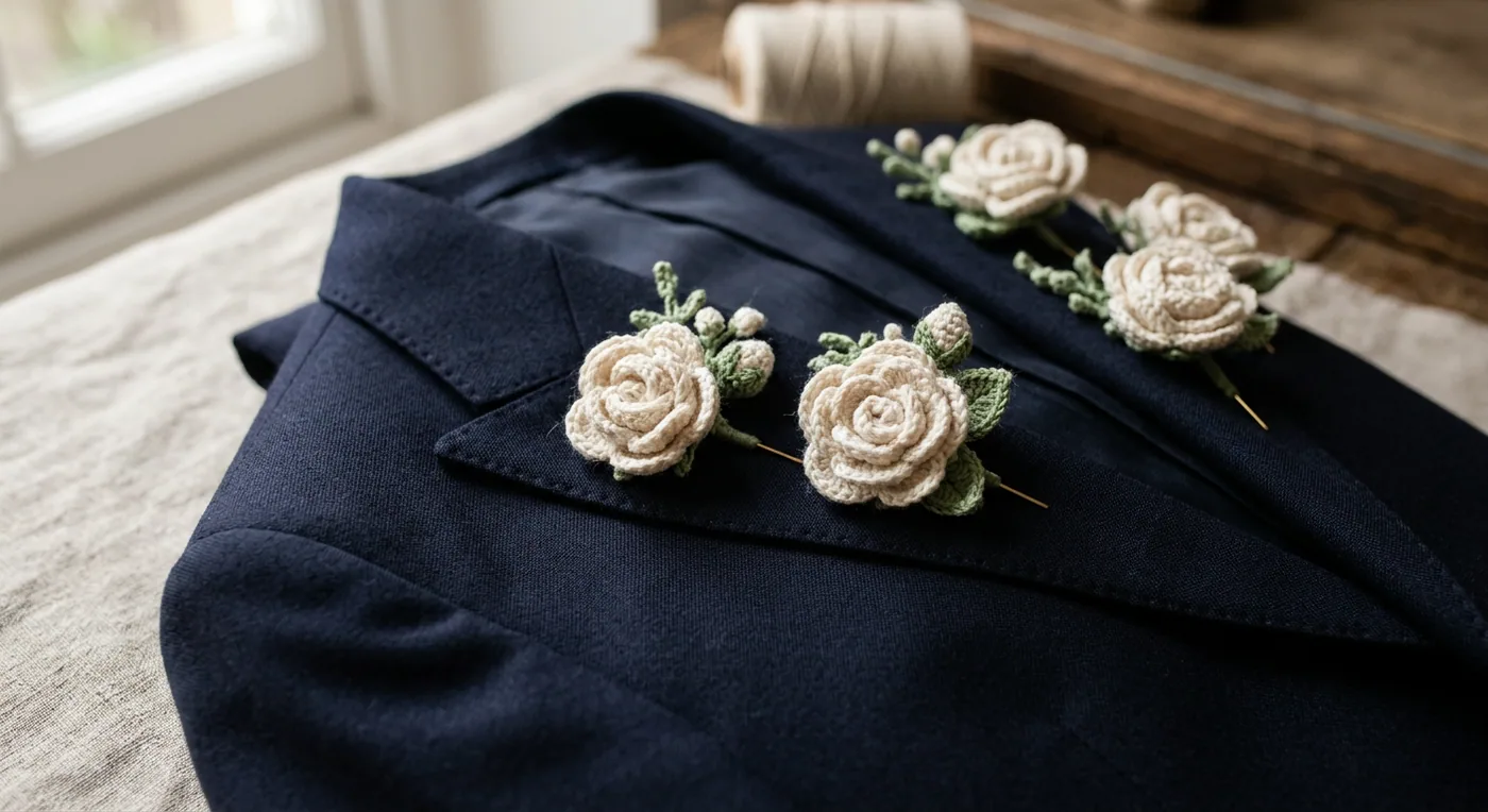 Groom Buttonhole Set — handmade wedding gifts