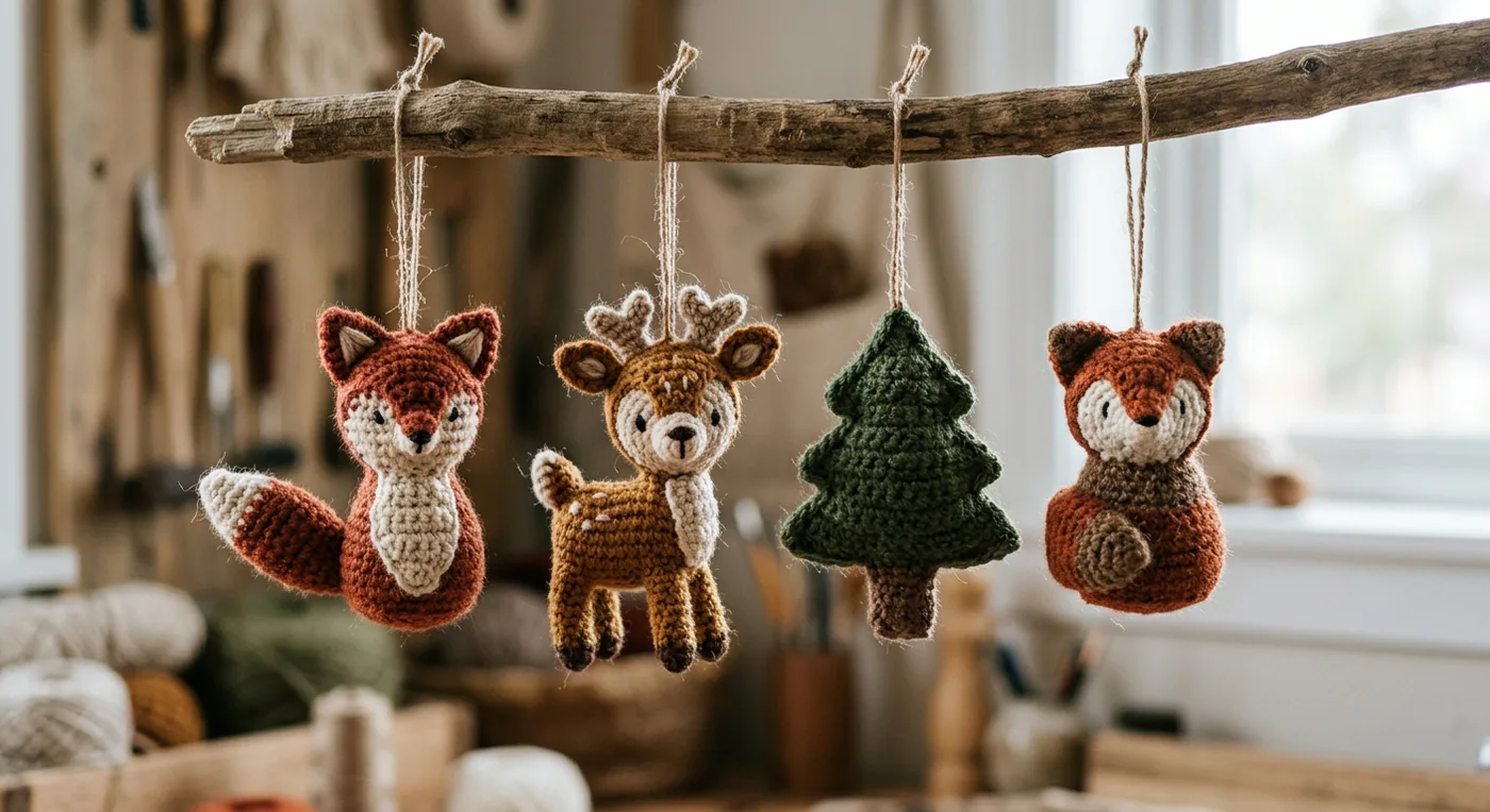 Woodland Ornament Set — handmade ornaments
