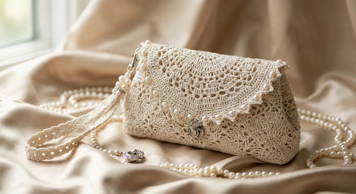 Perlée Wedding Wristlet — handmade evening bags