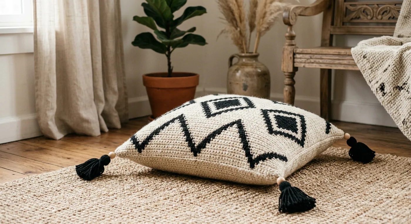 Boho Tassel Cushion — handmade cushion covers