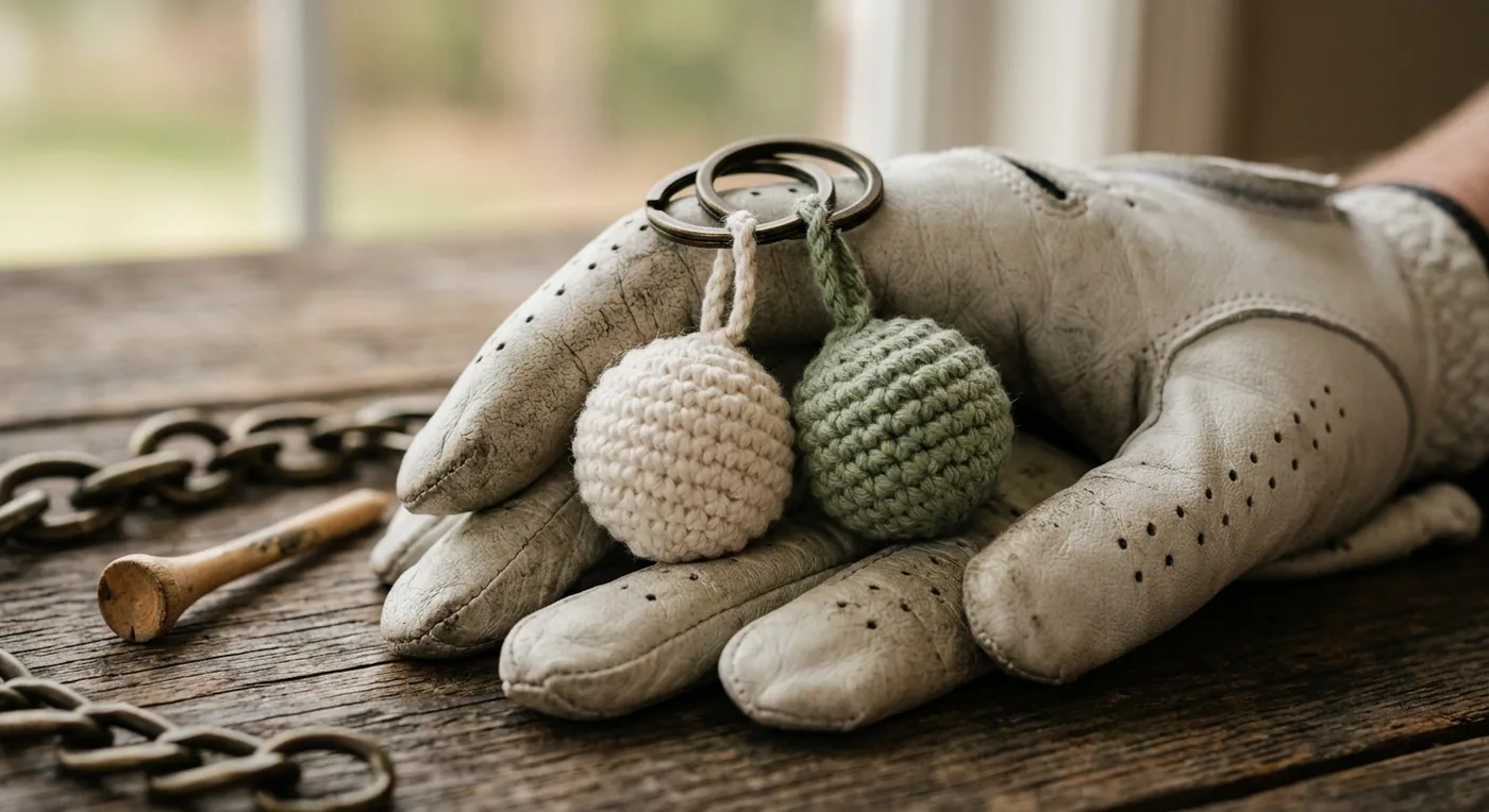 Golf Ball Keyring Set — handmade father's day collection
