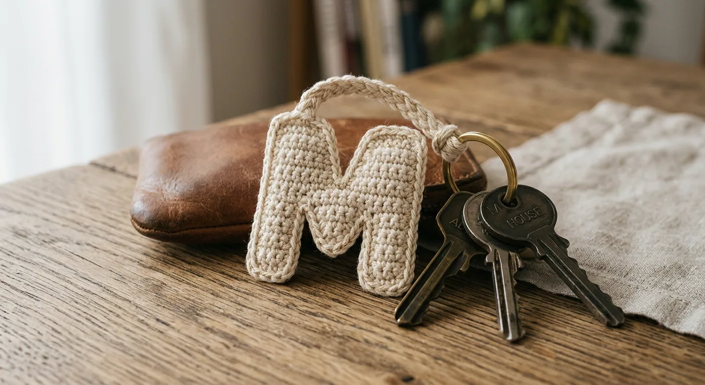 Initial Letter Keyring — handmade keychains