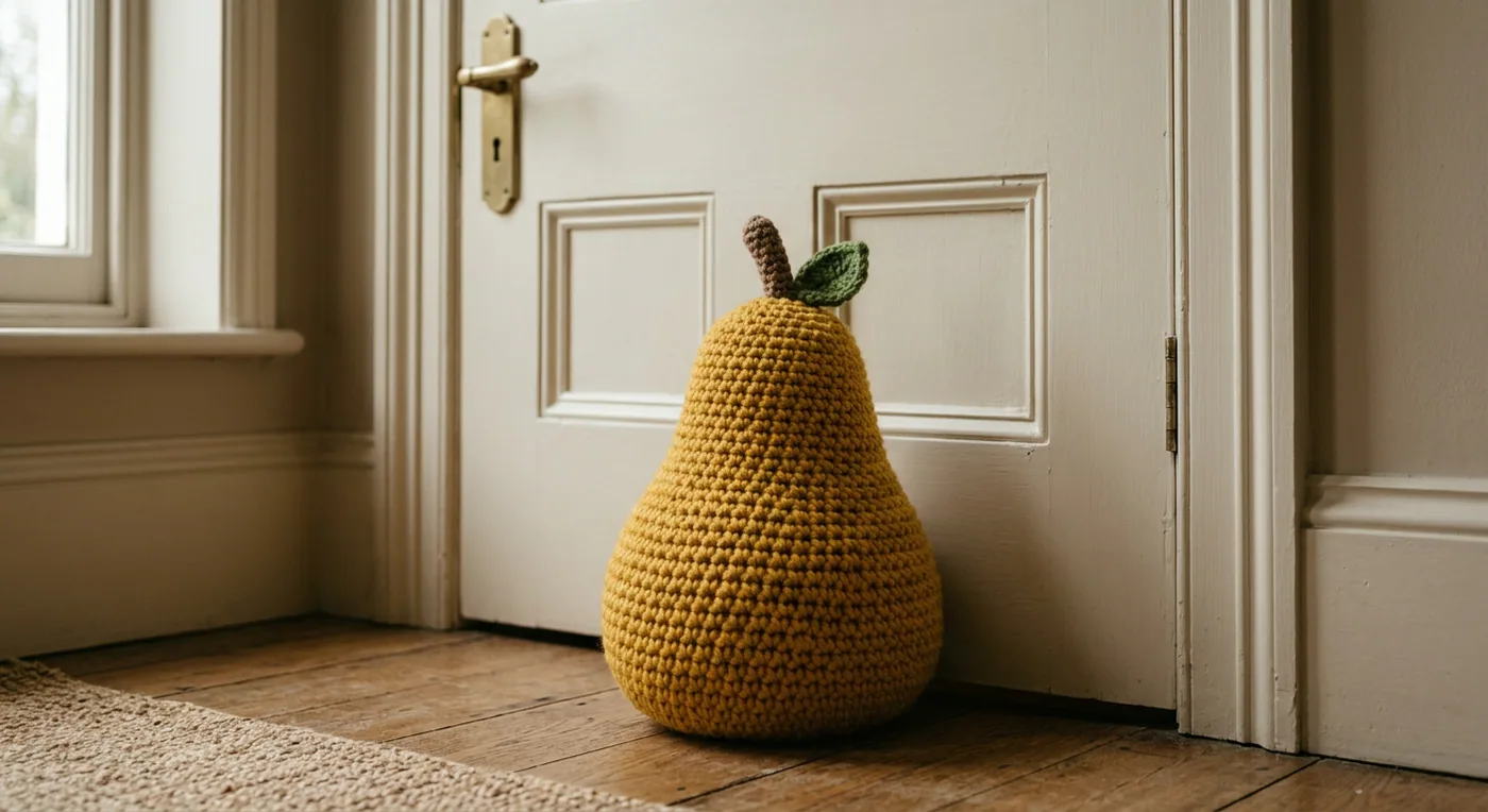Doorstop Pear — handmade home decor