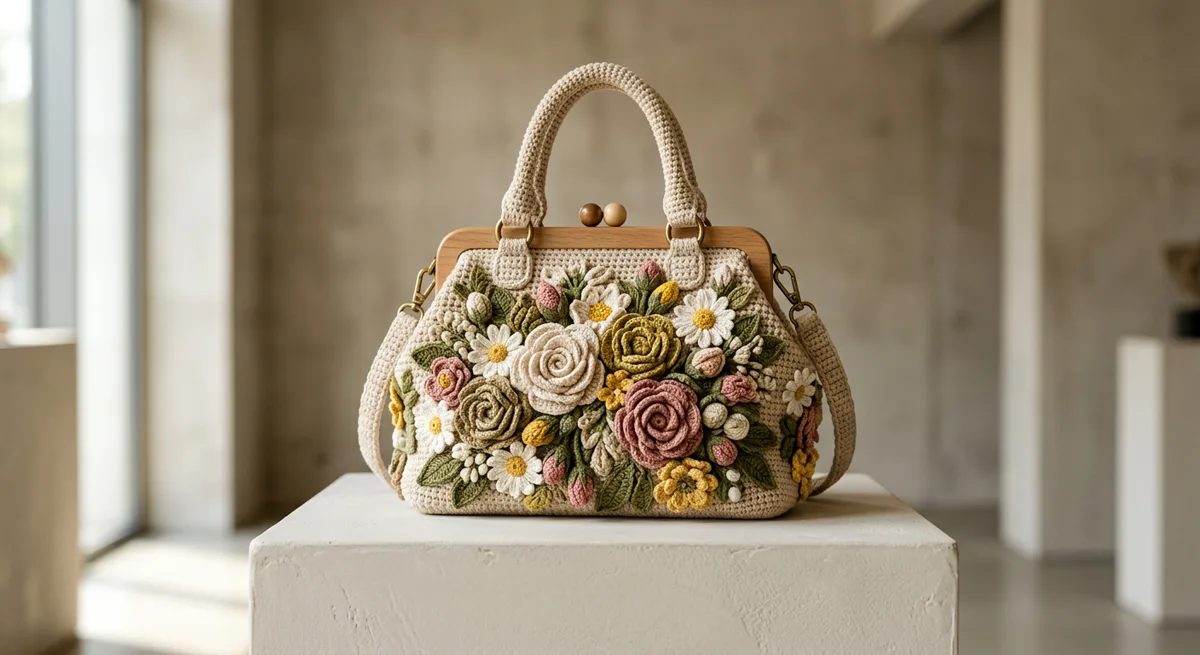 Jardin Floral Relief Bag — handmade statement bags