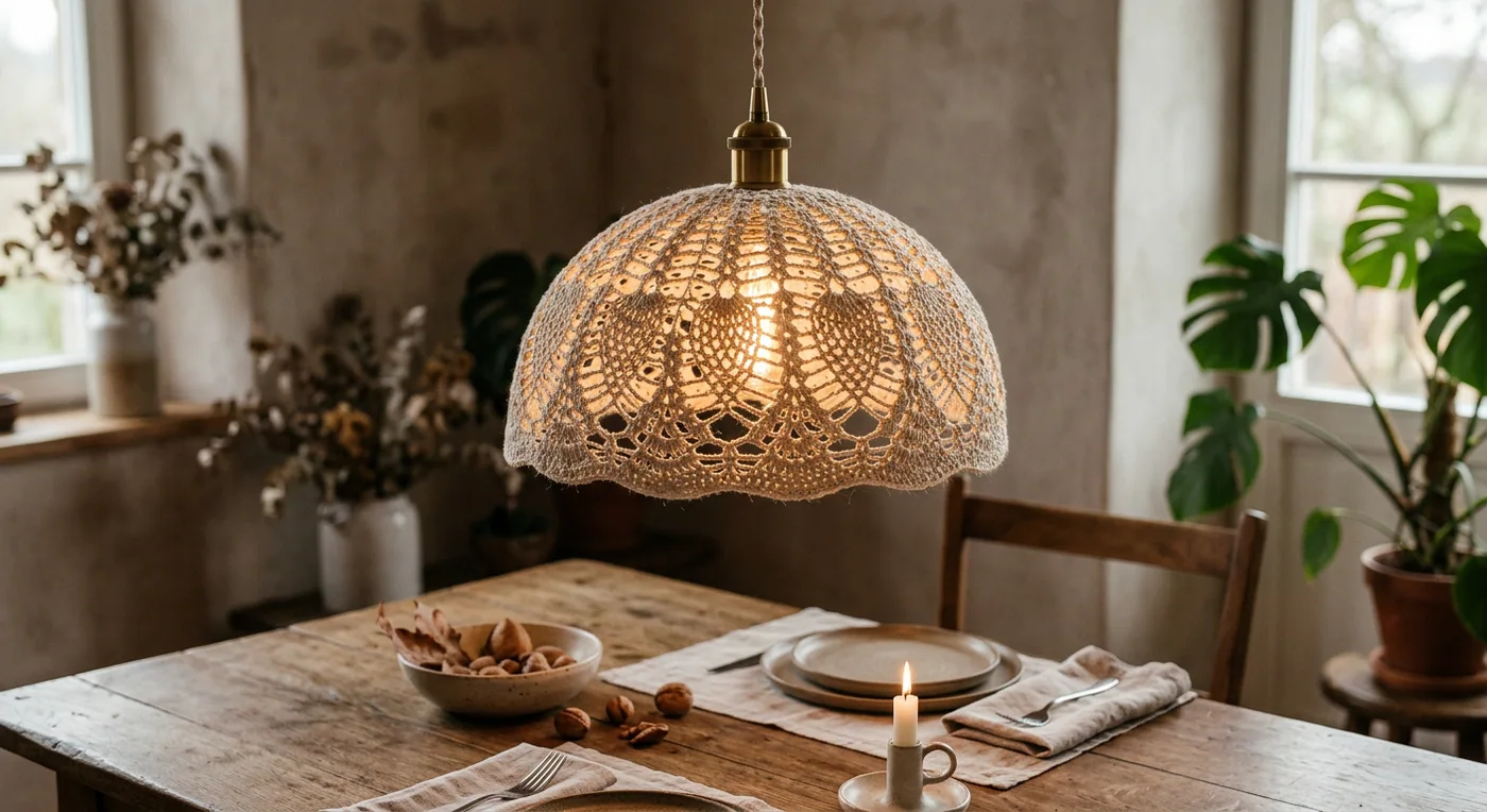 Hanging Light Shade — handmade home decor