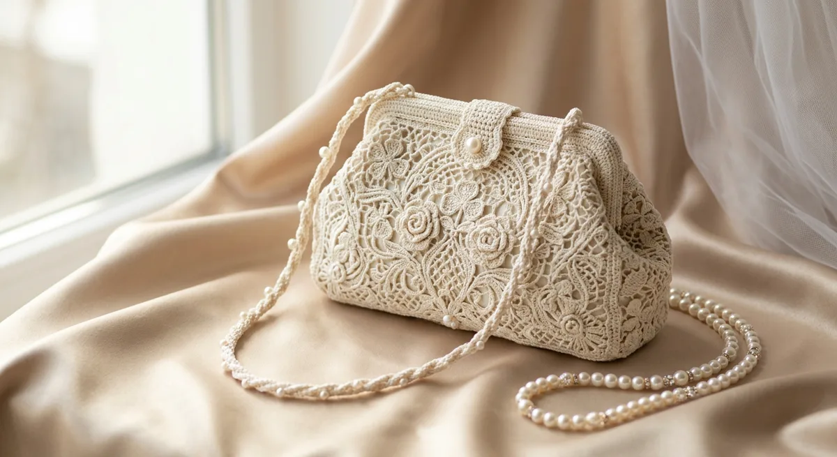 Voile Bridal Lace Bag — handmade evening bags