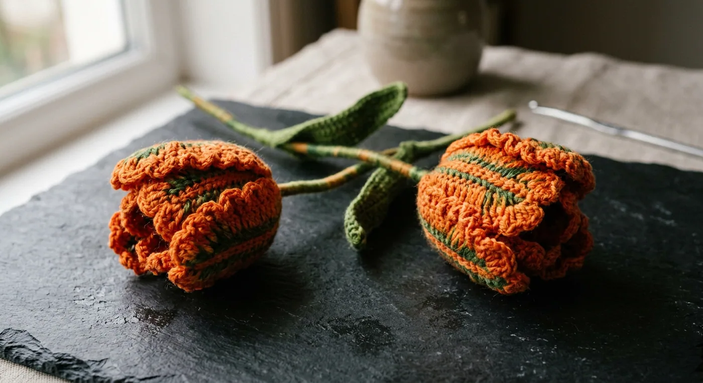 Parrot Tulip Duo — handmade tulips