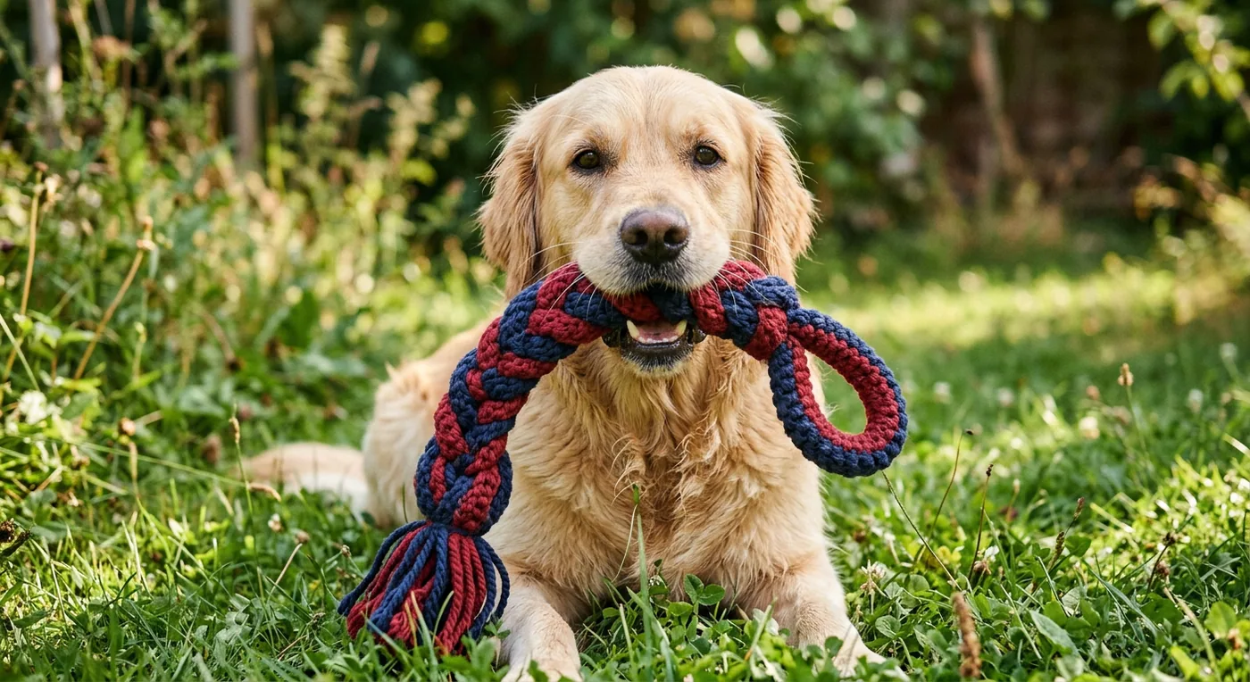 Dog Rope Braid Toy — handmade pet accessories