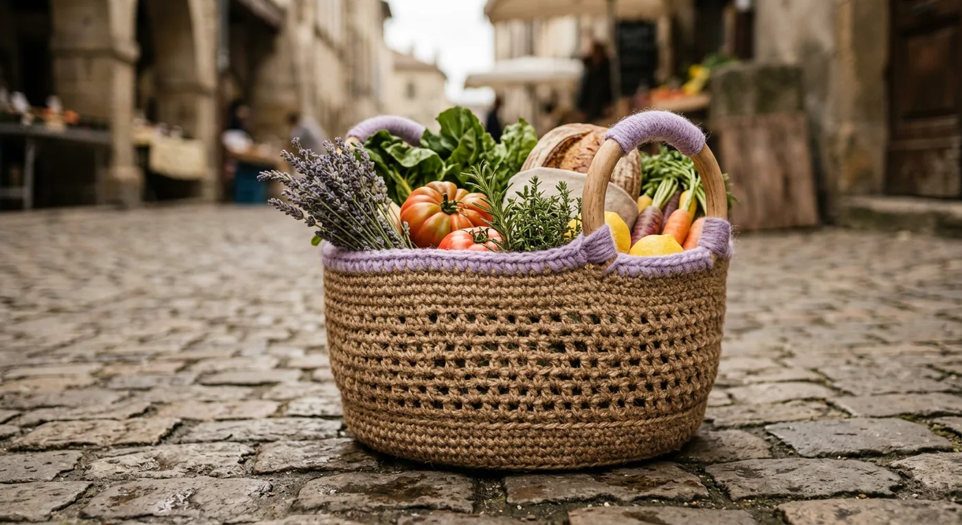 Customer photo of Wooden-handle market tote shared by Clara D.